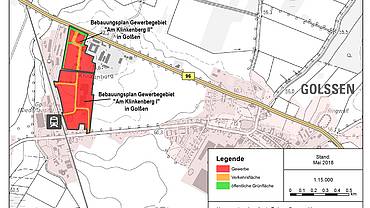 Gewerbegebiet "Am Klinkenberg" Golßen Karte | © Landkreis Dahme-Spreewald