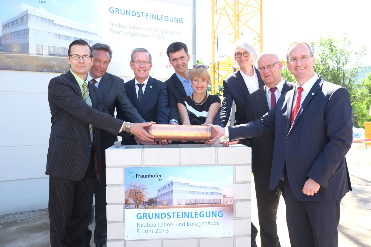 Fraunhofer IAP - Grundsteinlegung für neues Büro- und Laborgebäude in Wildau