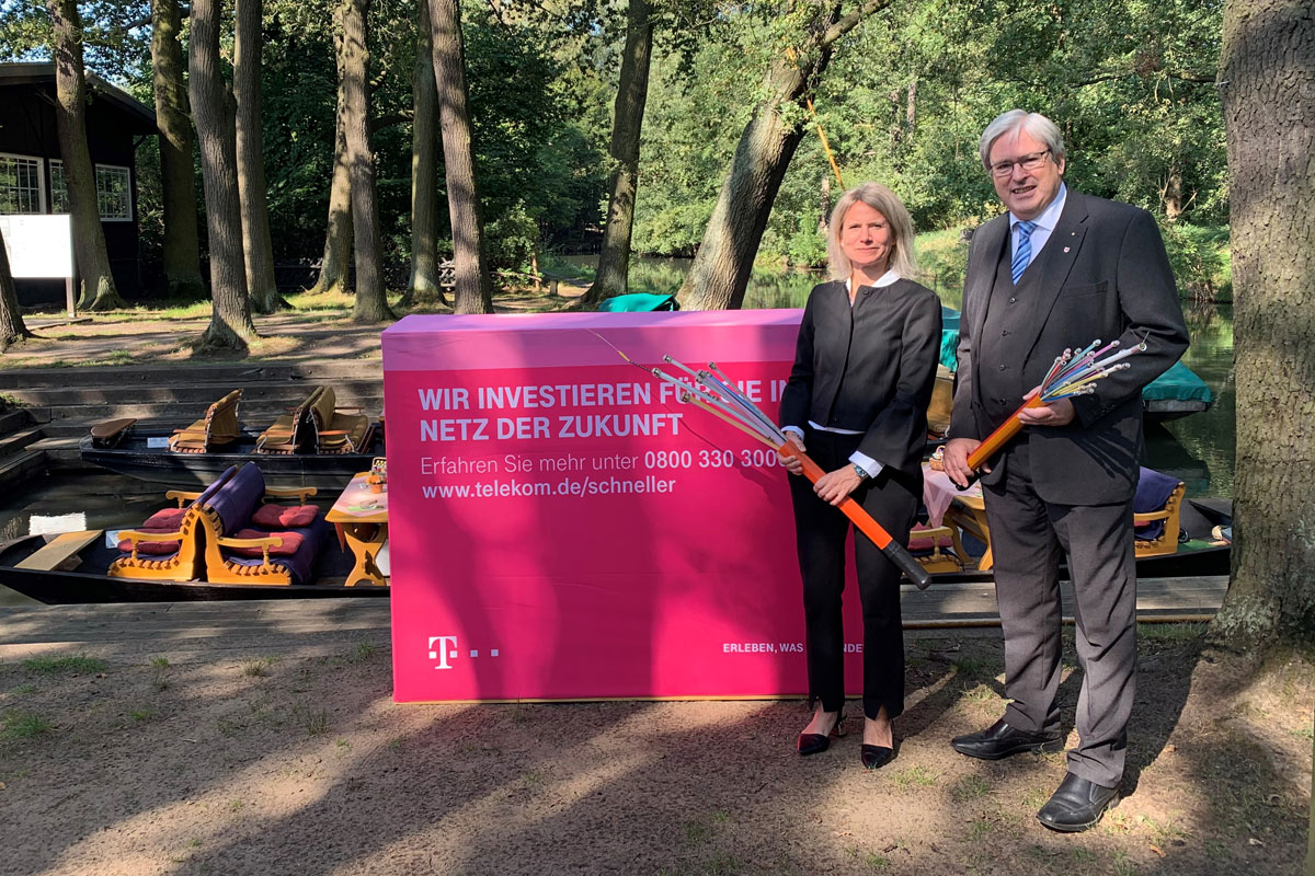Pressekonferenz "Schnelles Internet auch im Spreewald" der Deutschen Telekom AG am 11.09.2019 in Burg