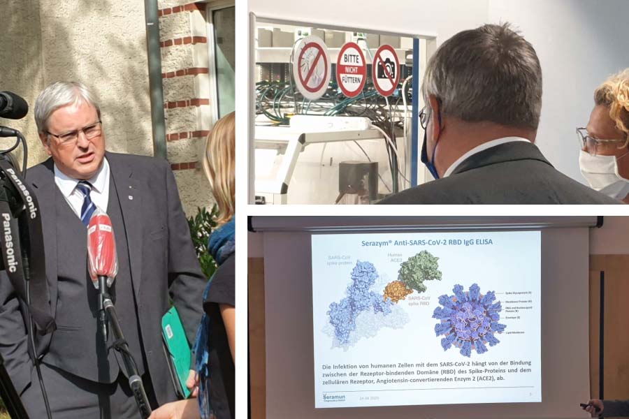 Besuch von Minister Steinbach am 24. August 2020 bei Seramun Diagnostica